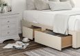 Continental 2+2 Drawer Teddy Cream Upholstered Double Base Only