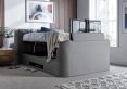 Copenhagen Upholstered Ottoman TV Bed Mid Grey - Super King Size Bed Frame Only