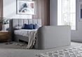 Copenhagen Upholstered Ottoman TV Bed Mid Grey - King Size Bed Frame Only
