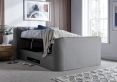 Copenhagen Upholstered Ottoman TV Bed Mid Grey - King Size Bed Frame Only