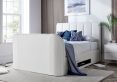 Copenhagen Upholstered Ottoman TV Bed Off White - Double Bed Frame Only
