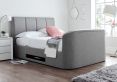 Copenhagen Upholstered Ottoman TV Bed Mid Grey - Double Bed Frame Only