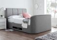 Copenhagen Upholstered Ottoman TV Bed Mid Grey - King Size Bed Frame Only