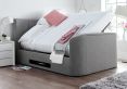 Copenhagen Upholstered Ottoman TV Bed Mid Grey - Double Bed Frame Only