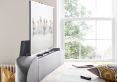 Copenhagen Upholstered Ottoman TV Bed Charcoal Velvet - King Size Bed Frame Only