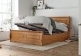 Marseille New Oak Wooden Ottoman Storage King Size Bed Frame Only