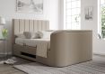 Berkley Upholstered Arran Natural Ottoman TV Bed - King Size Bed Frame Only