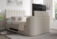 Berkley Upholstered Arran Natural Ottoman TV Bed - Double Bed Frame Only