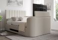 Berkley Upholstered Arran Natural Ottoman TV Bed - Bed Frame Only
