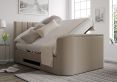 Berkley Upholstered Arran Natural Ottoman TV Bed - King Size Bed Frame Only
