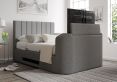 Berkley Upholstered Arran Pebble Ottoman TV Bed - Double Bed Frame Only