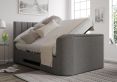 Berkley Upholstered Arran Pebble Ottoman TV Bed - Double Bed Frame Only