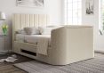 Berkley Upholstered Boucle Ivory Ottoman TV Bed -Super King Size Bed Frame Only