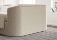 Berkley Upholstered Boucle Ivory Ottoman TV Bed - King Size Bed Frame Only