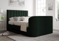 Berkley Upholstered Hugo Bottle Green Ottoman TV Bed - King Size Bed Frame Only