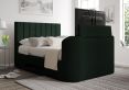 Berkley Upholstered Hugo Bottle Green Ottoman TV Bed - Double Bed Frame Only