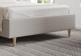 Eden Upholstered Linea Fog Bed Frame With Beech Feet