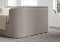 Berkley Upholstered Linea Fog Ottoman TV Bed - King Size Bed Frame Only