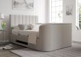 Berkley Upholstered Linea Fog Ottoman TV Bed - Bed Frame Only