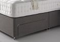 Crystal 3000 Upholstered Divan Bed Base and Mattress - Super King Size Base and Mattress Only - Linoso Slate - Non Storage