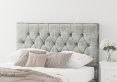 York Ottoman Distressed Velvet Platinum Bed Frame Only