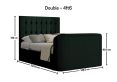 Dorchester Upholstered Hugo Bottle Green Ottoman TV Bed - Double Bed Frame Only