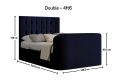 Dorchester Upholstered Hugo Royal Ottoman TV Bed - Double Bed Frame Only