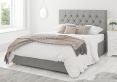 York Ottoman Eire Linen Grey Compact Double Bed Frame Only