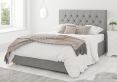 York Ottoman Eire Linen Grey Double Bed Frame Only