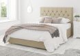 York Ottoman Eire Linen Natural Compact Double Bed Frame Only