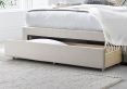 Elegance Natural Beige Upholstered King Size Drawer Bed Frame Only