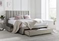 Elegance Champagne Upholstered Double Bed Frame Only