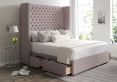 Emma Classic 4Drw Continental Super King Size Gouache Raspberry Headboard & Base