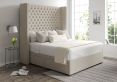 Emma Classic 4Drw Continental King Size Trebla Flax Headboard & Base