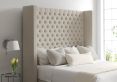 Emma Classic 4Drw Continental King Size Trebla Flax Headboard & Base
