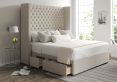Emma Classic 4Drw Continental Double Trebla Flax Headboard & Base