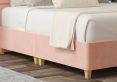 Empire Arlington Candyfloss Upholstered Double Floor Standing Headboard and Shallow Base On Legs