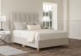 Empire Arlington Ice Upholstered Super King Size Floor Standing Headboard and Shallow Base On Legs