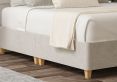 Empire Arlington Ice Upholstered King Size Floor Standing Headboard and Shallow Base On Legs