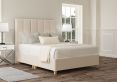 Empire Carina Parchment Upholstered Compact Double Floor Standing Headboard and Shallow Base On Legs