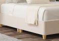 Empire Carina Parchment Upholstered Double Floor Standing Headboard and Shallow Base On Legs