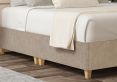 Empire Heritage Mink Upholstered Compact Double Floor Standing Headboard and Shallow Base On Legs
