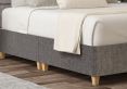 Empire Heritage Steel Upholstered King Size Floor Standing Headboard and Shallow Base On Legs