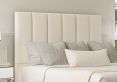 Empire Teddy Cream Upholstered King Size Floor Standing Headboard and Shallow Base On Legs