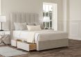 Empire Arlington Ice Upholstered Compact Double Headboard and Continental 2+2 Drawer Base