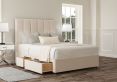 Empire Carina Parchment Upholstered Double Headboard and Continental 2+2 Drawer Base