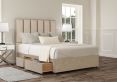 Empire Heritage Mink Upholstered Double Headboard and Continental 2+2 Drawer Base