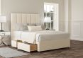 Empire Teddy Cream Upholstered Double Headboard and Continental 2+2 Drawer Base