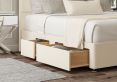Empire Teddy Cream Upholstered King Size Headboard and Continental 2+2 Drawer Base