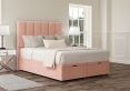 Empire Arlington Candyfloss Upholstered Compact Double Headboard and End Lift Ottoman Base